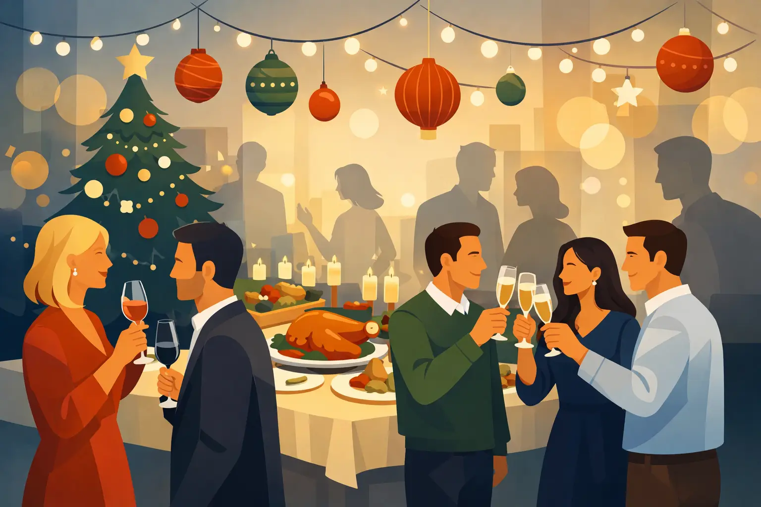 Julefest inspiration der samler gæsterne