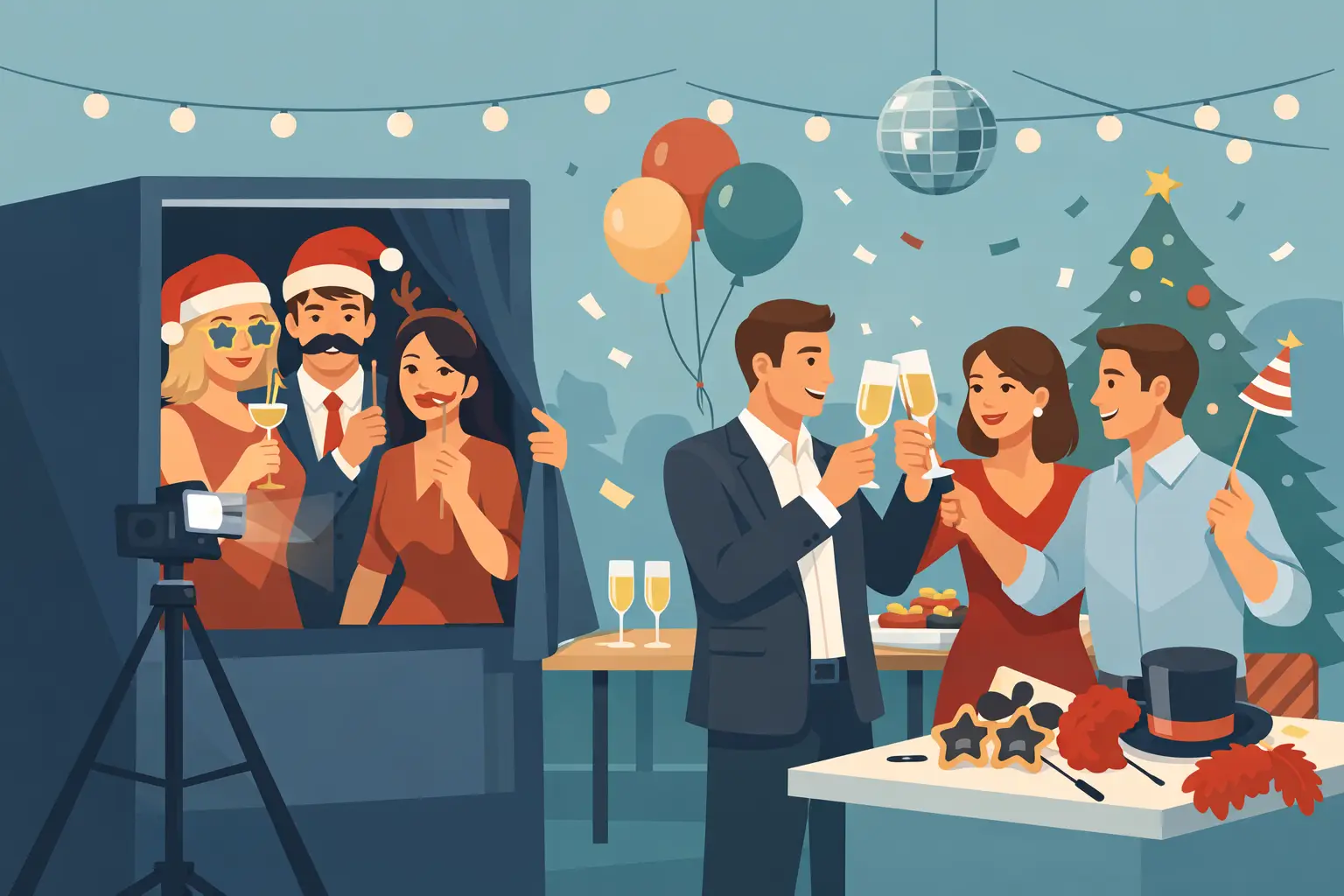 Photobooth julefrokost - sjovere fest fra start