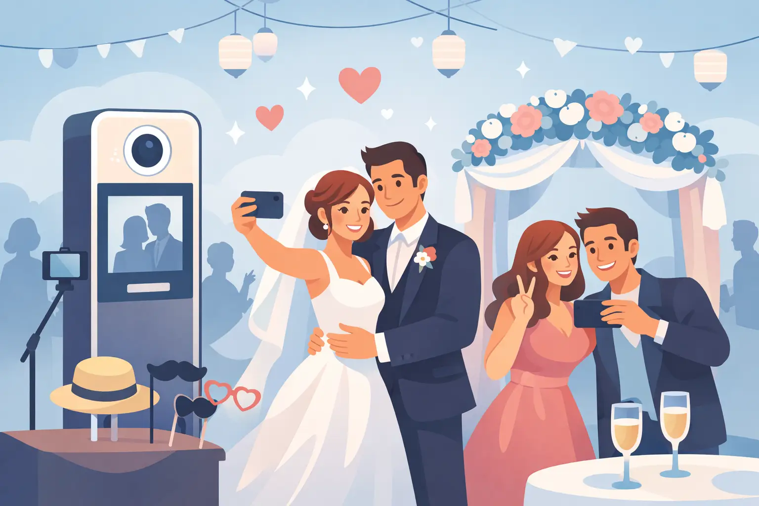 Bedste bryllups selfie booth til jeres fest