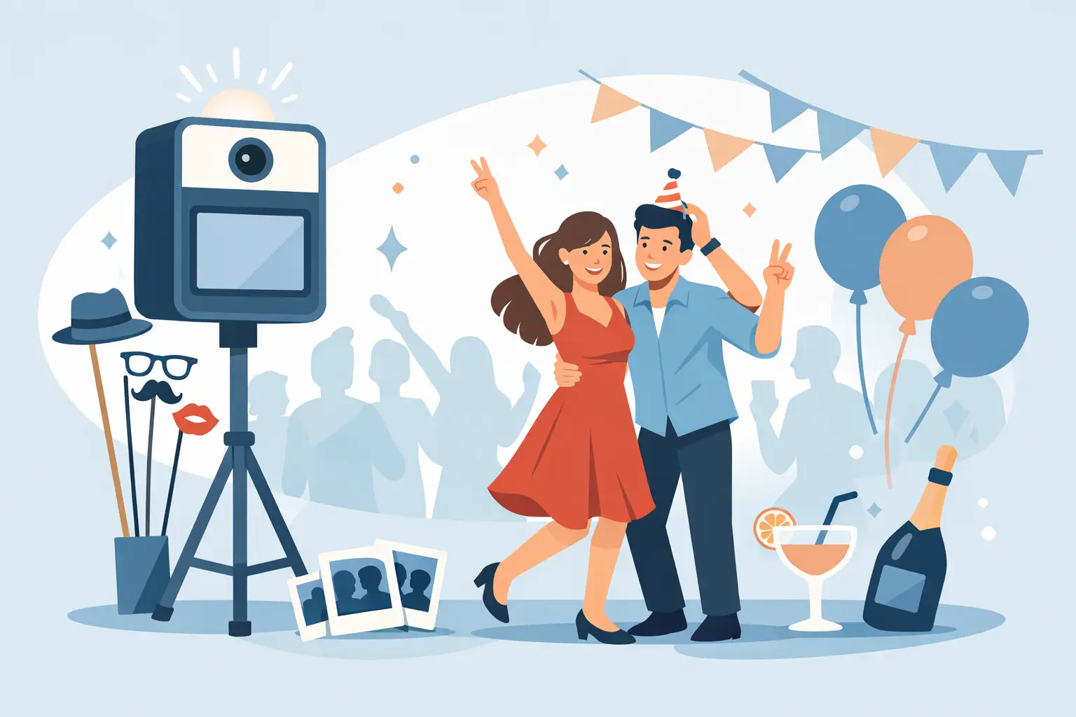 Lej photobooth til fest uden besvær