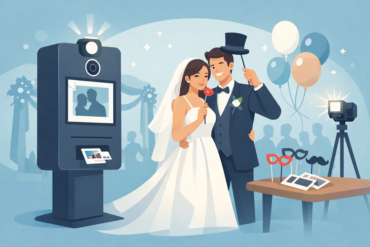 Selfiebox til bryllup giver minder hele natten