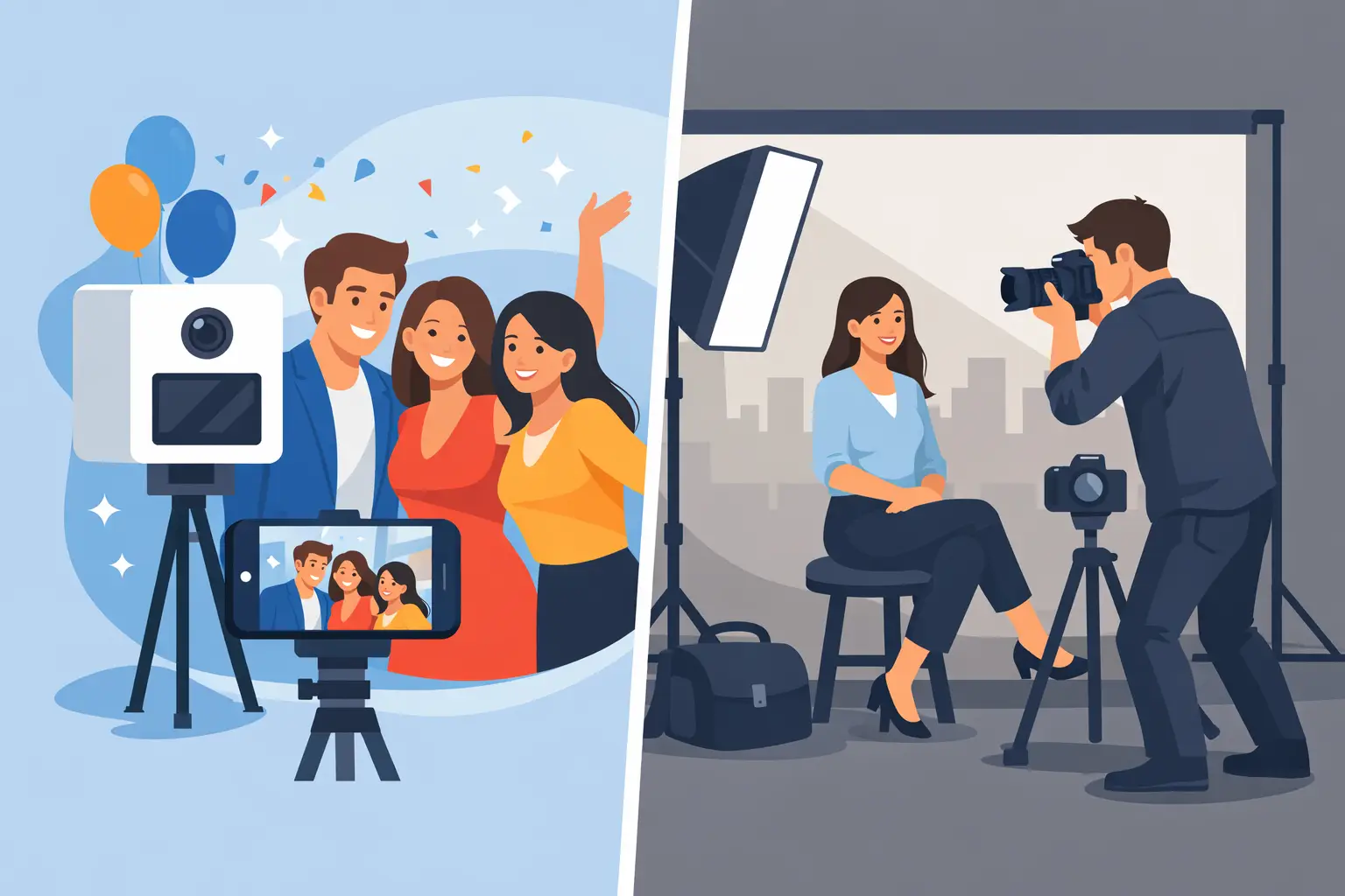 Selfiebox versus professionel fotograf?