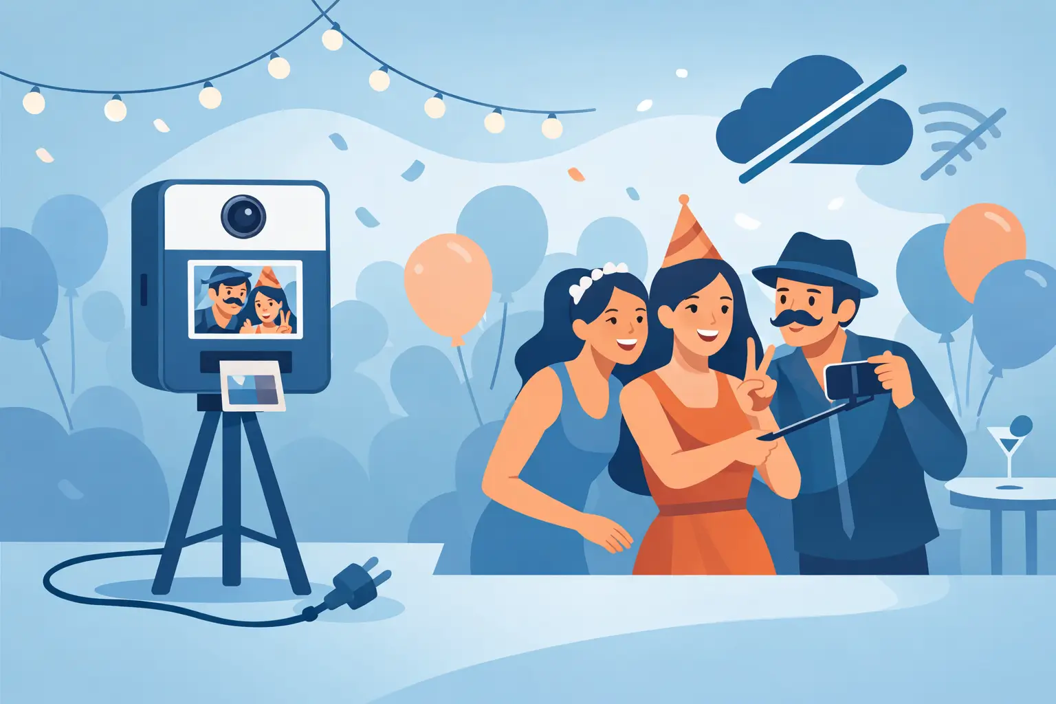 Virker en selfiebox uden internet til festen?